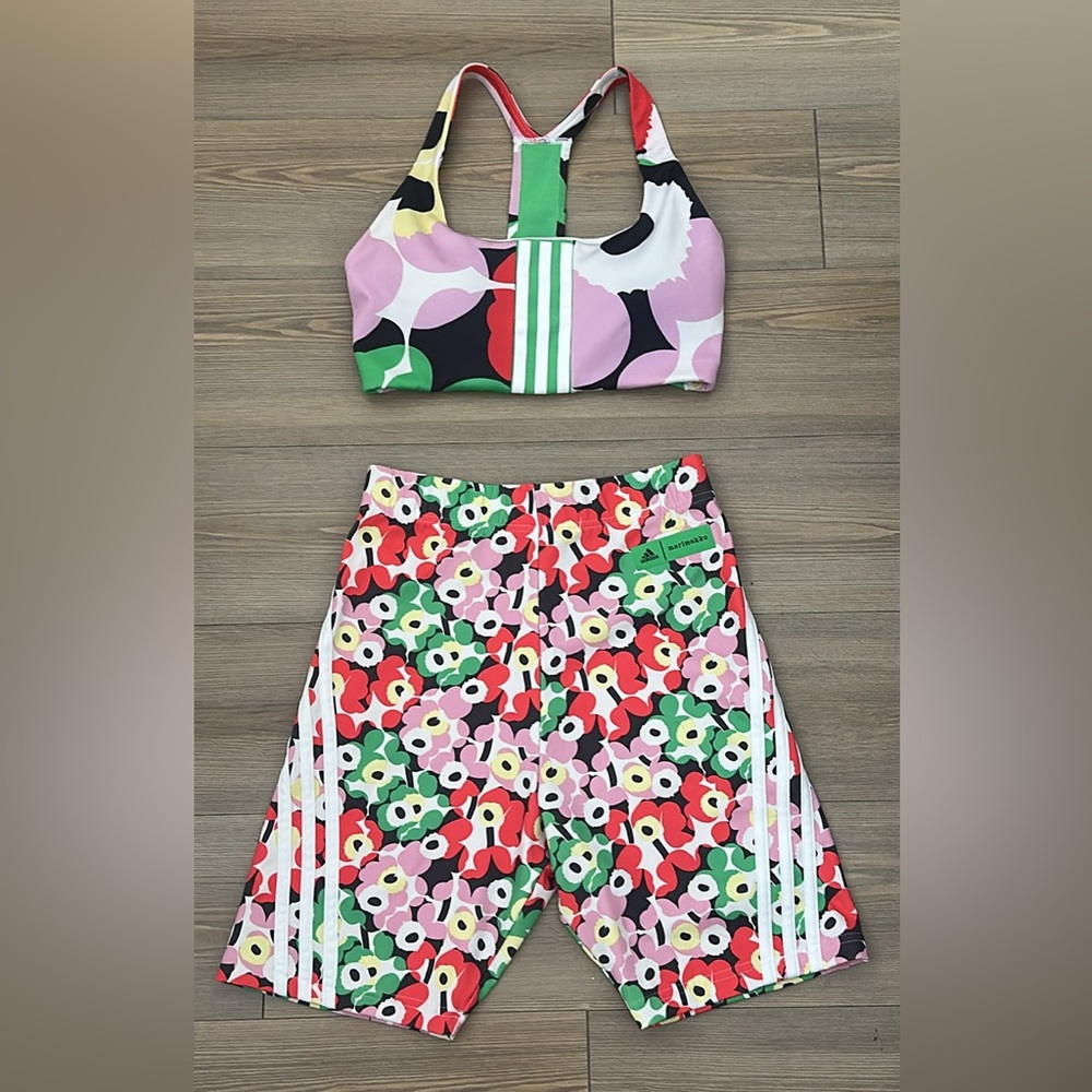 ADIDAS x Marimekko Sports bra + Bike Short set